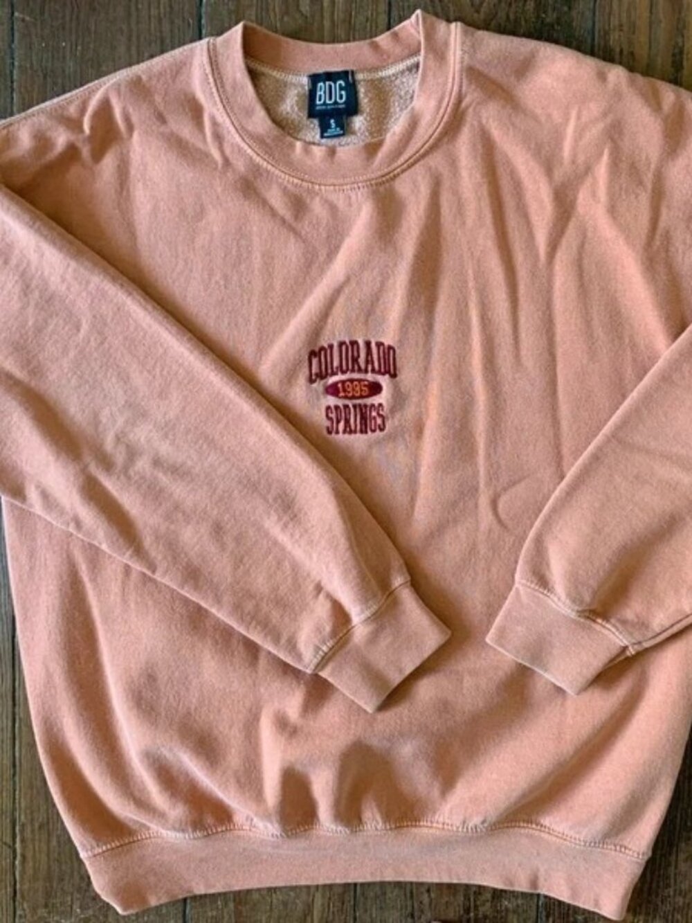 Apricot Oversized Pullover Sweatshirt Size S